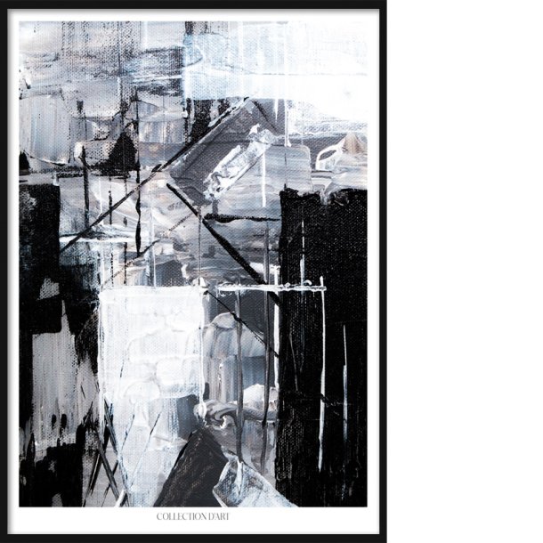 Abstract Art Black&White Kunstplakat