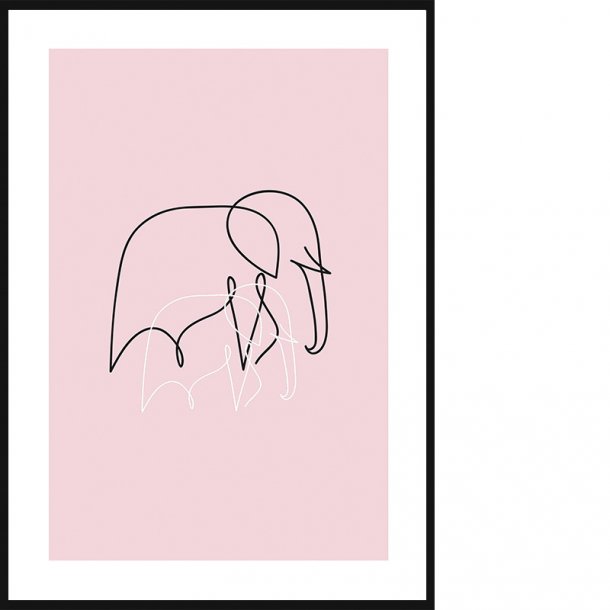 Elefanter Plakat (Lyserd)