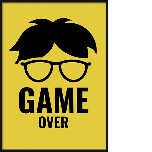 Yellow GAME OVER Plakat