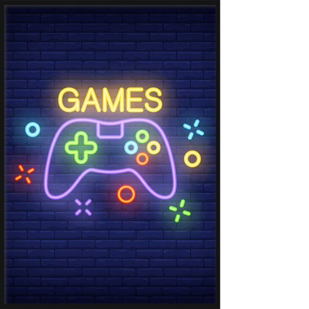 Games Neon-skilt Plakat