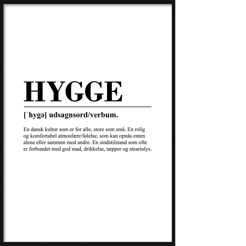 Ass Rund ned status Hygge Beskrivelse - Tekst & Citat Plakater - Dasch Design