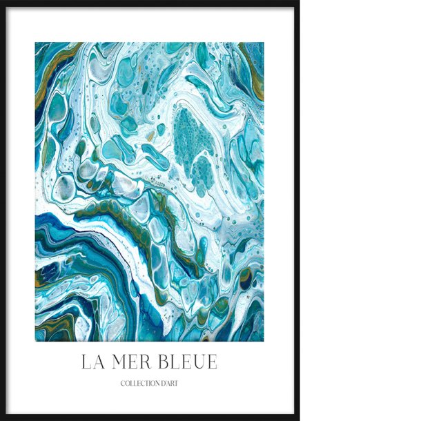 La Mer Bleue kunstplakat
