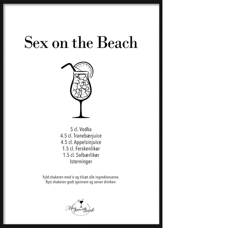 Drink Sex On The Beach Tekst And Citat Plakater Danpostersdk 