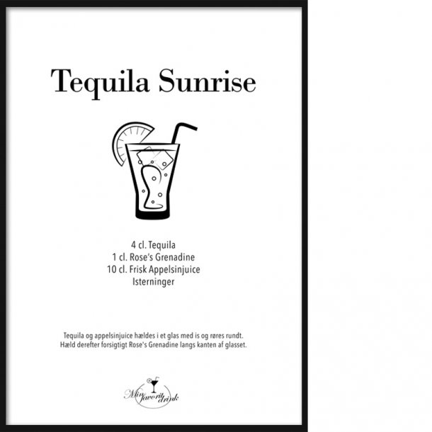Drink: Tequila Sunrise - Tekst & Plakater - Design