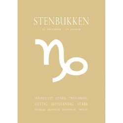 Stjernesymbol - Stenbukken - Stjernetegn Plakater - Danposters.dk