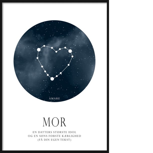Stjernehimmel (Personlig tekst) - Stjernetegn Plakater Design