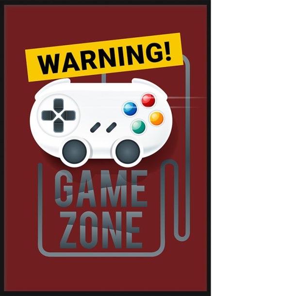 Warning Game Zone Rd Plakat